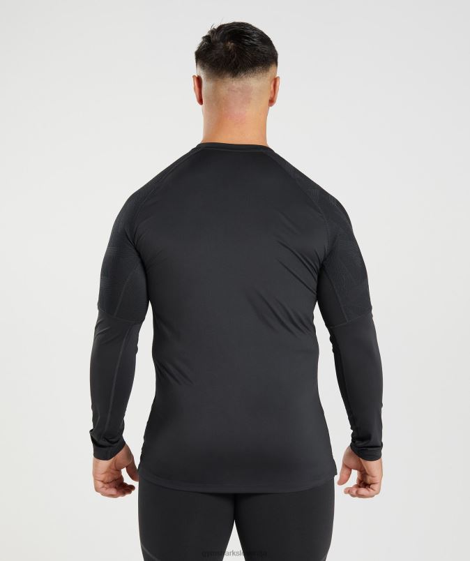 315 majica z dolgimi rokavi moškiGymshark Črna J00L2622