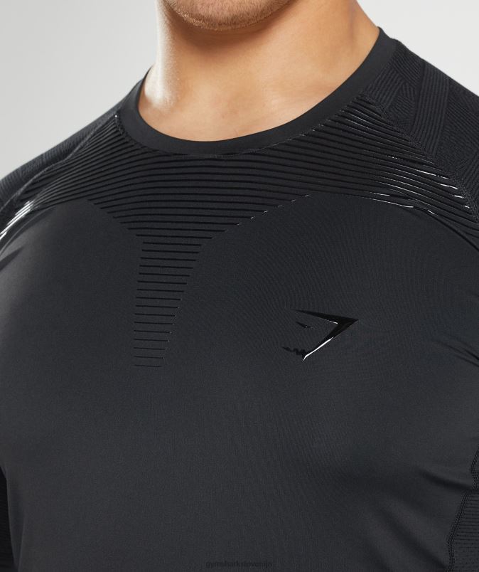 315 majica z dolgimi rokavi moškiGymshark Črna J00L2622