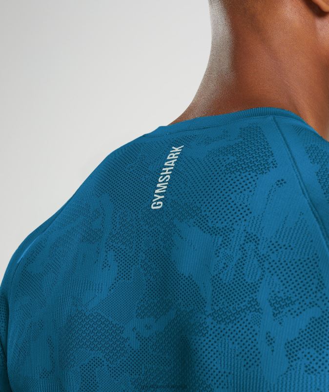 Geo brezšivna majica z dolgimi rokavi moškiGymshark atlantska modra/modra morskega psa J00L2597