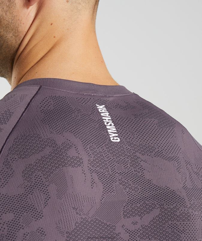 Geo brezšivna majica z dolgimi rokavi moškiGymshark mošus lila/črna J00L2700