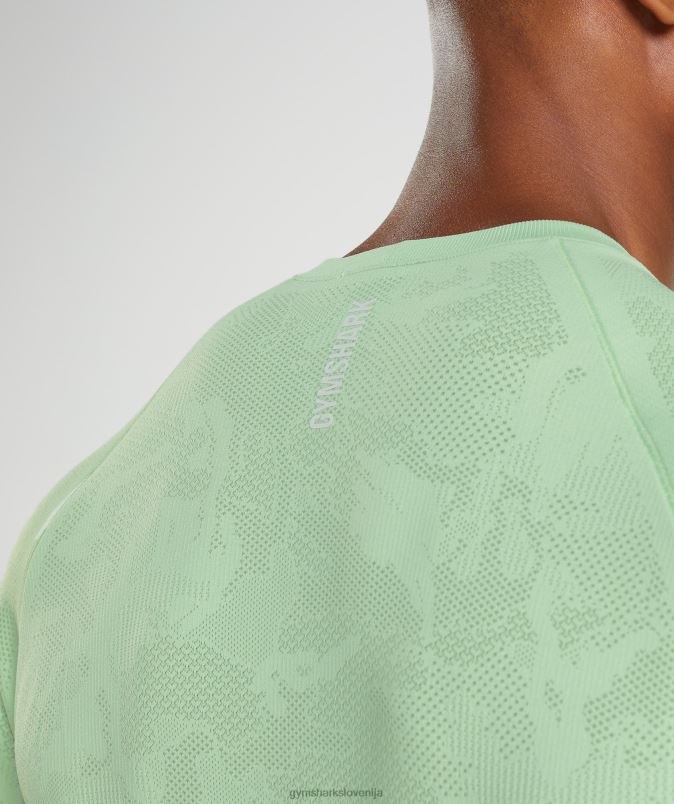 Geo brezšivna majica z dolgimi rokavi moškiGymshark zelena aloja/zeleni čaj J00L2685