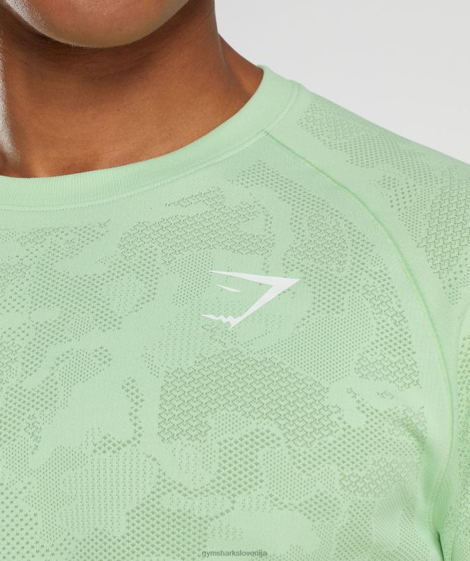 Geo brezšivna majica z dolgimi rokavi moškiGymshark zelena aloja/zeleni čaj J00L2685