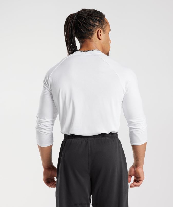 Legacy Henley top moškiGymshark bela J00L2655