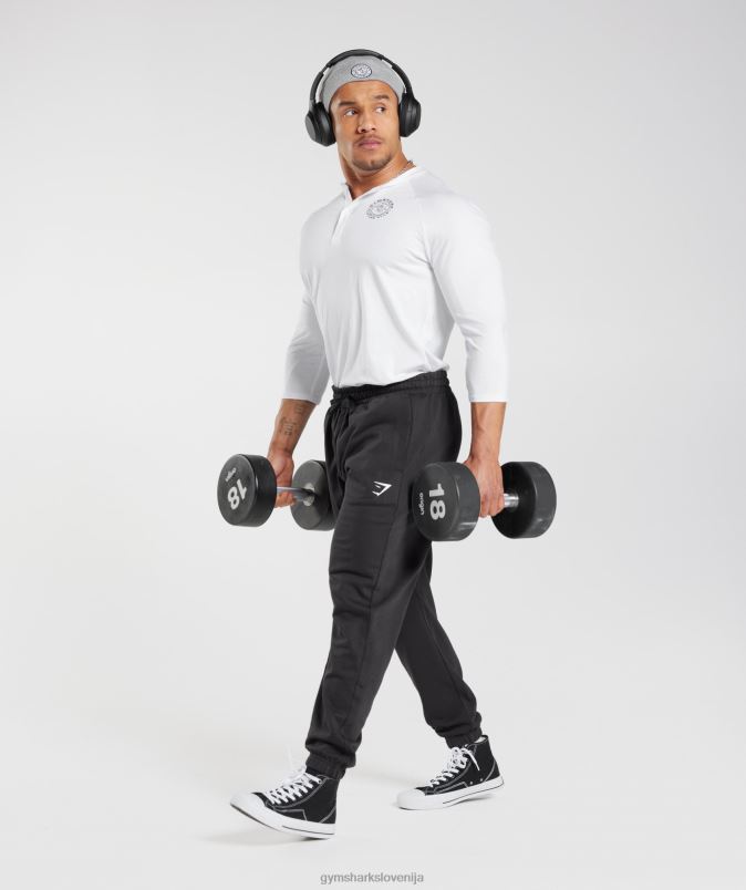 Legacy Henley top moškiGymshark bela J00L2655