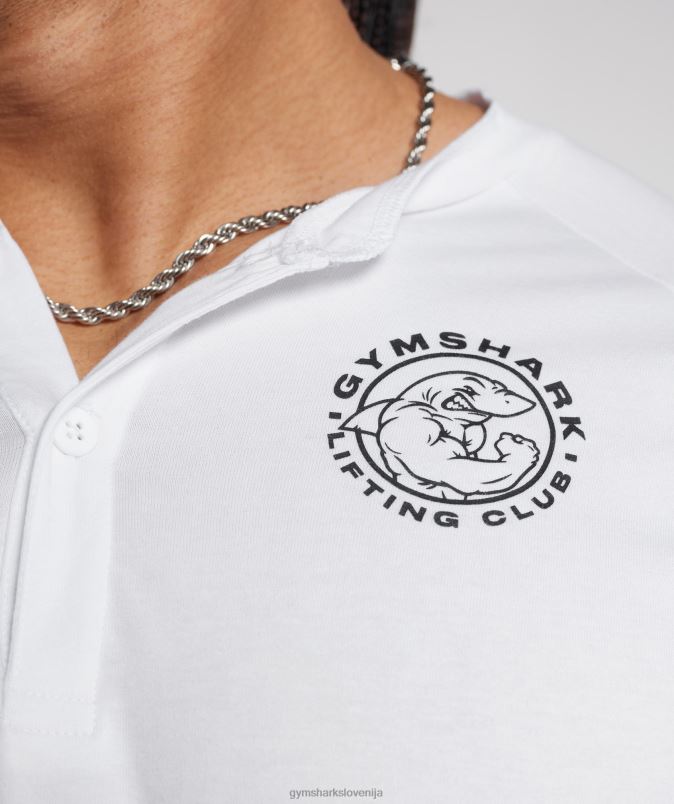 Legacy Henley top moškiGymshark bela J00L2655