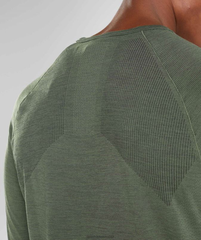 Retake brezšivna majica z dolgimi rokavi moškiGymshark jedro olive J00L2647