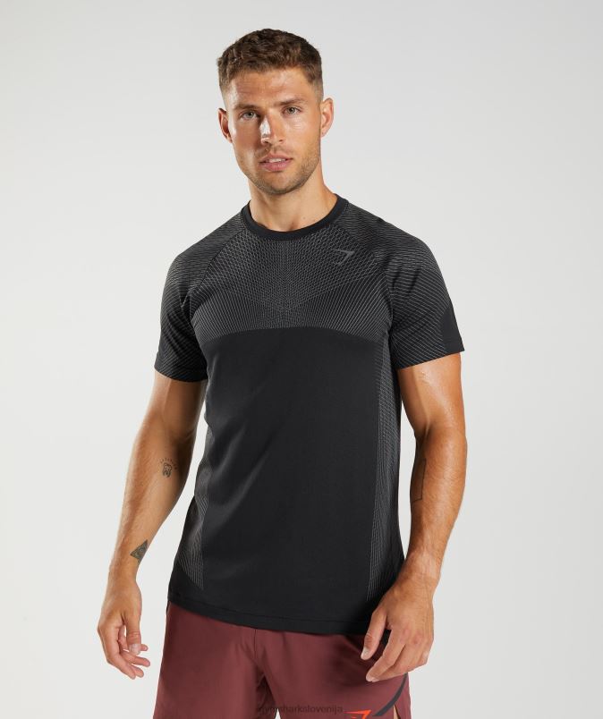 apex brezšivna majica s kratkimi rokavi moškiGymshark črna/silhueta siva J00L2633