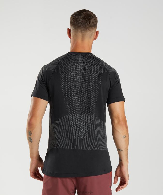 apex brezšivna majica s kratkimi rokavi moškiGymshark črna/silhueta siva J00L2633