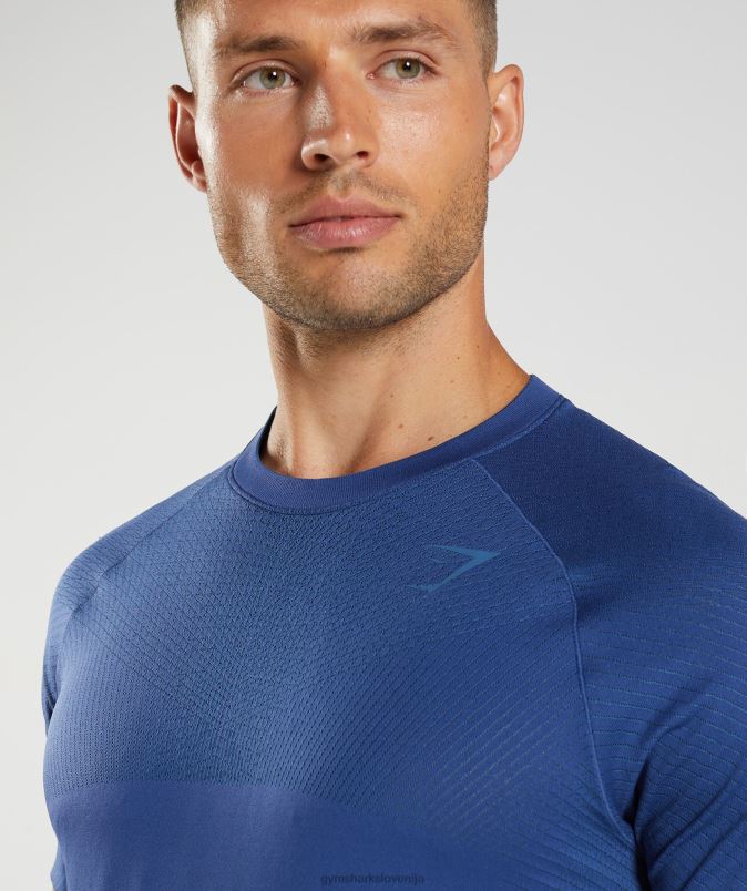 apex brezšivna majica s kratkimi rokavi moškiGymshark zvezdno modra/jezersko modra J00L2757