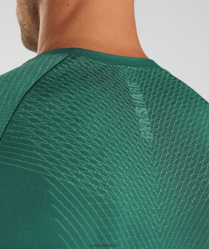 apex brezšivna majica z dolgimi rokavi moškiGymshark gozdno zelena/hoya zelena J00L2699