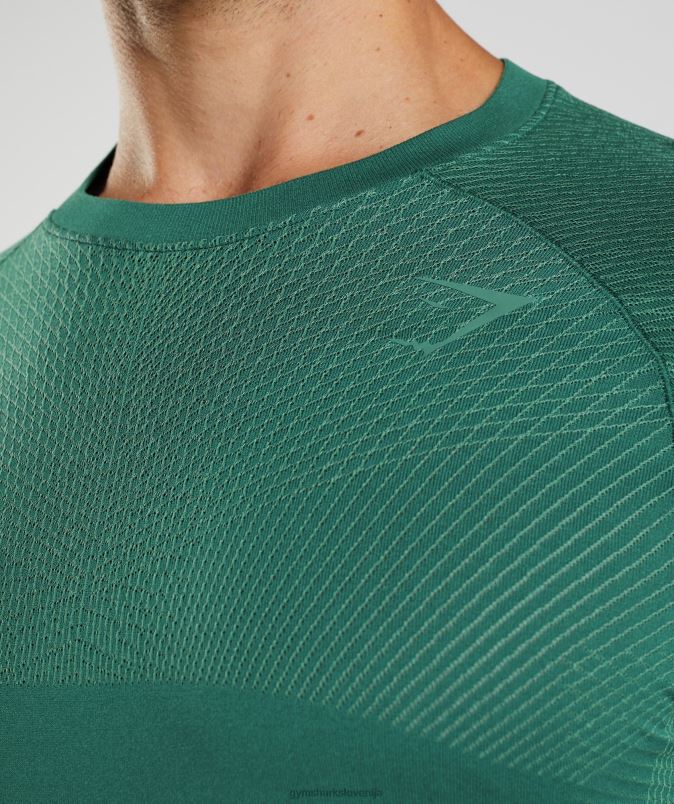 apex brezšivna majica z dolgimi rokavi moškiGymshark gozdno zelena/hoya zelena J00L2699