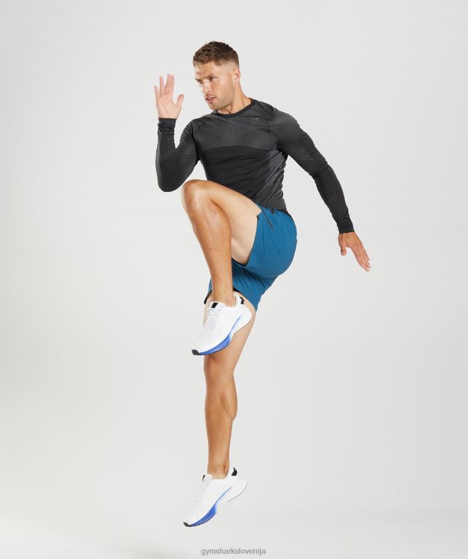 apex brezšivna majica z dolgimi rokavi moškiGymshark črna/silhueta siva J00L2764