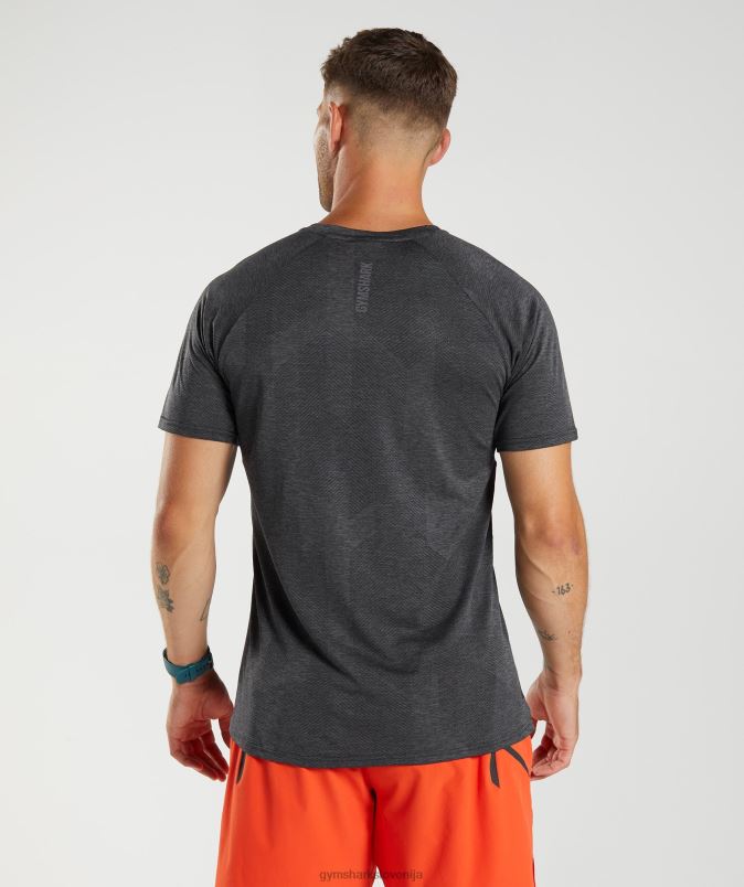 apex majica s kratkimi rokavi moškiGymshark črna/silhueta siva J00L2646