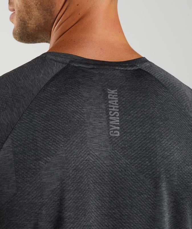 apex majica s kratkimi rokavi moškiGymshark črna/silhueta siva J00L2646
