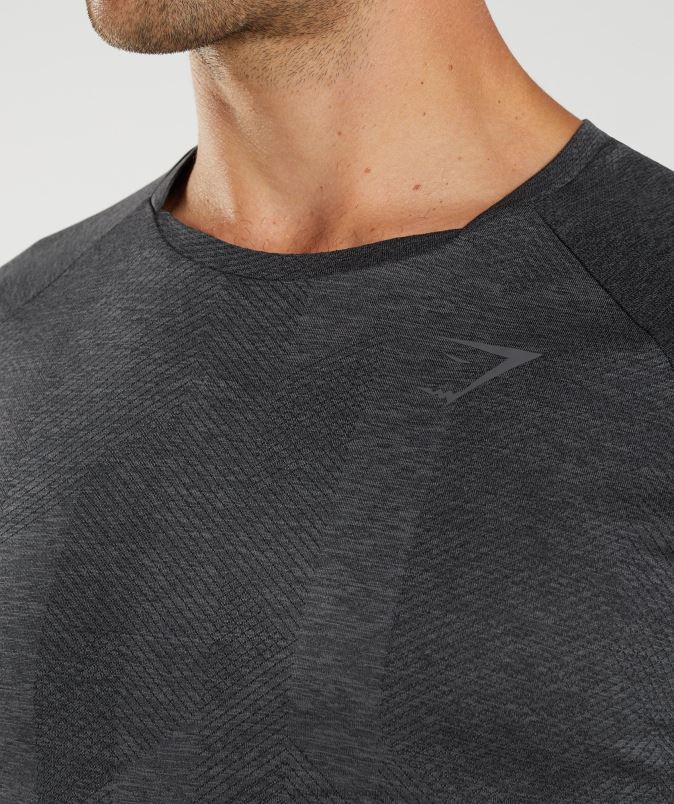apex majica s kratkimi rokavi moškiGymshark črna/silhueta siva J00L2646