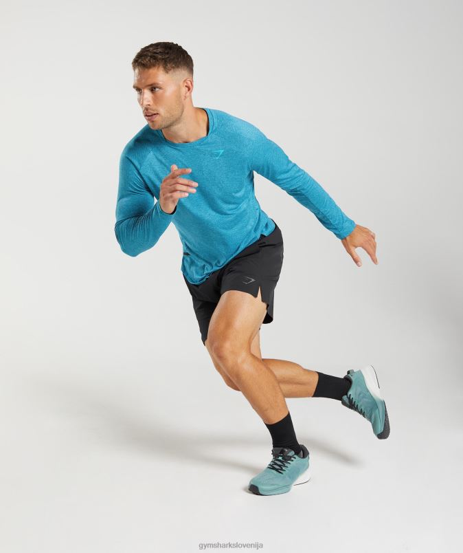 apex majica z dolgimi rokavi moškiGymshark atlantska modra/modra morskega psa J00L2672
