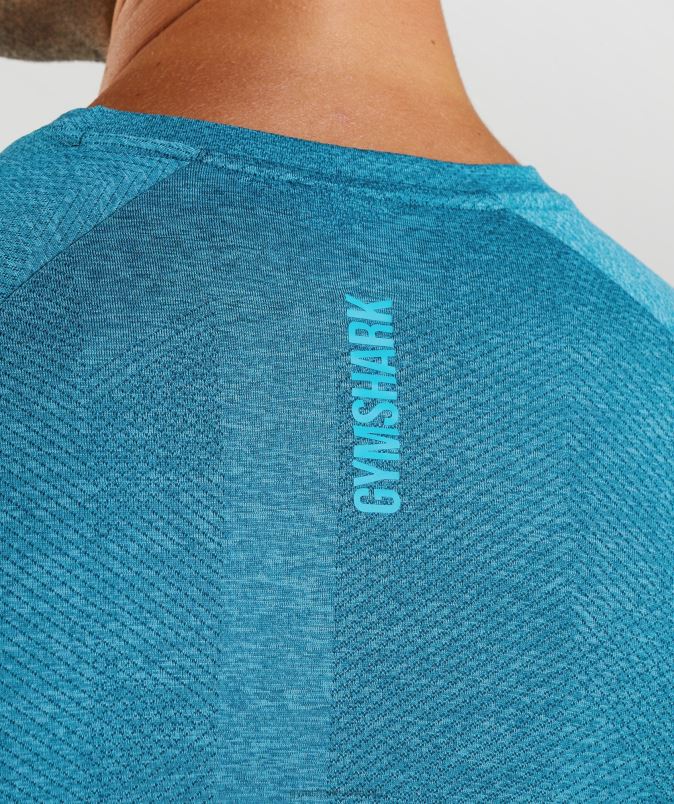 apex majica z dolgimi rokavi moškiGymshark atlantska modra/modra morskega psa J00L2672