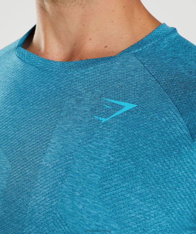 apex majica z dolgimi rokavi moškiGymshark atlantska modra/modra morskega psa J00L2672