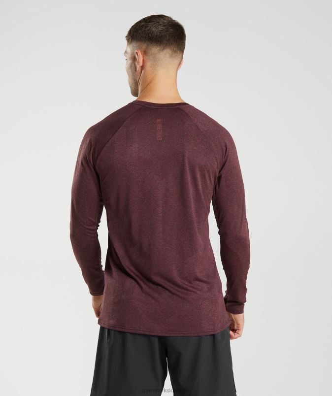 apex majica z dolgimi rokavi moškiGymshark češnjevo rjava J00L2687
