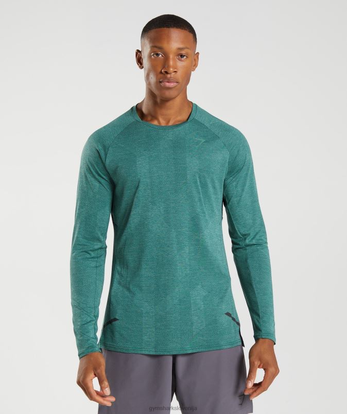 apex majica z dolgimi rokavi moškiGymshark gozdno zelena/hoya zelena J00L2608