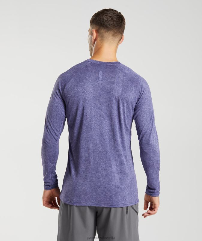 apex majica z dolgimi rokavi moškiGymshark neptunovo vijolična/žametno vijolična J00L2707