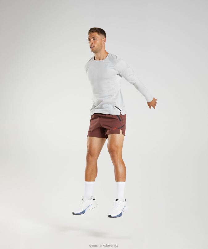 apex majica z dolgimi rokavi moškiGymshark svetlo siva/bela J00L2613