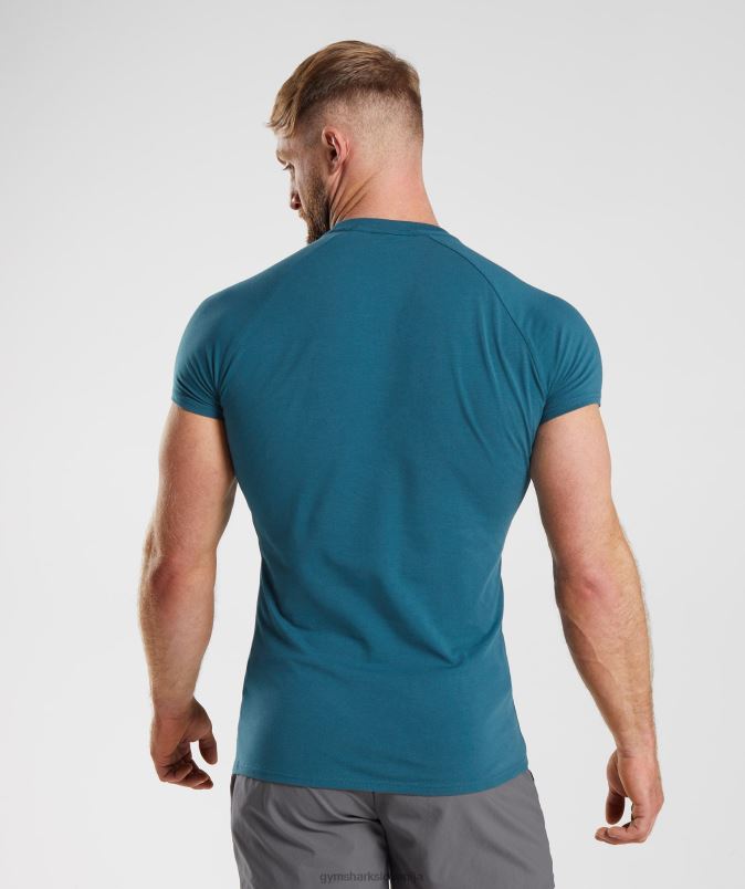 apollo majica s kratkimi rokavi moškiGymshark atlantska modra J00L2753