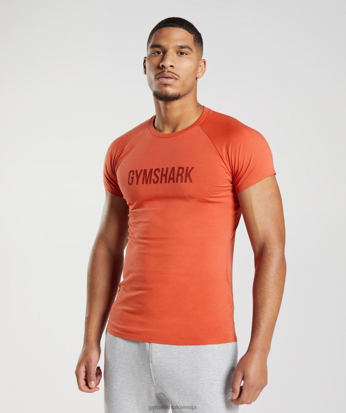 apollo majica s kratkimi rokavi moškiGymshark nevihtno rdeča J00L2726