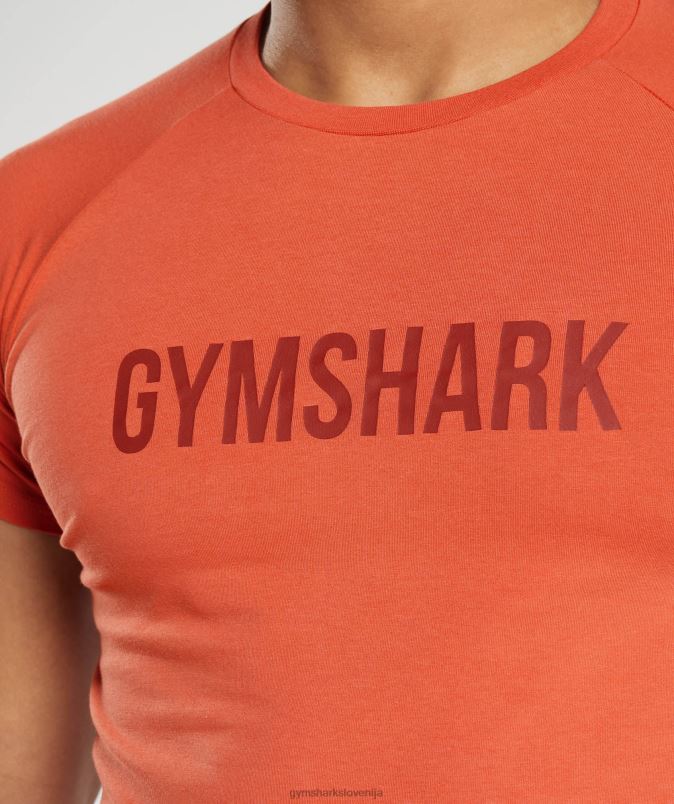 apollo majica s kratkimi rokavi moškiGymshark nevihtno rdeča J00L2726