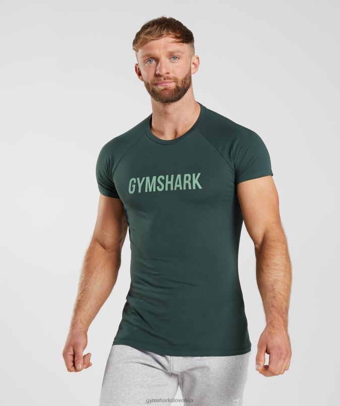 apollo majica s kratkimi rokavi moškiGymshark obsidian zelena J00L2745