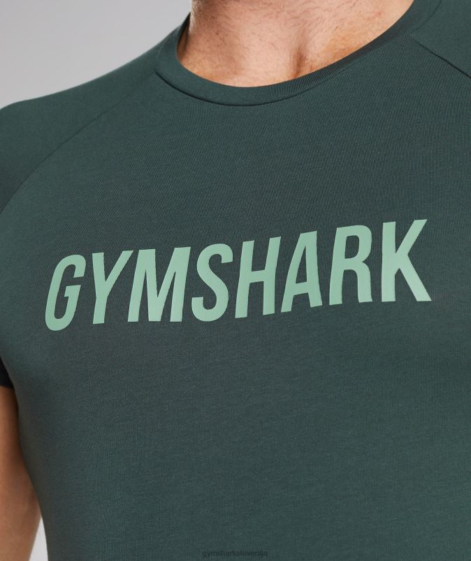 apollo majica s kratkimi rokavi moškiGymshark obsidian zelena J00L2745