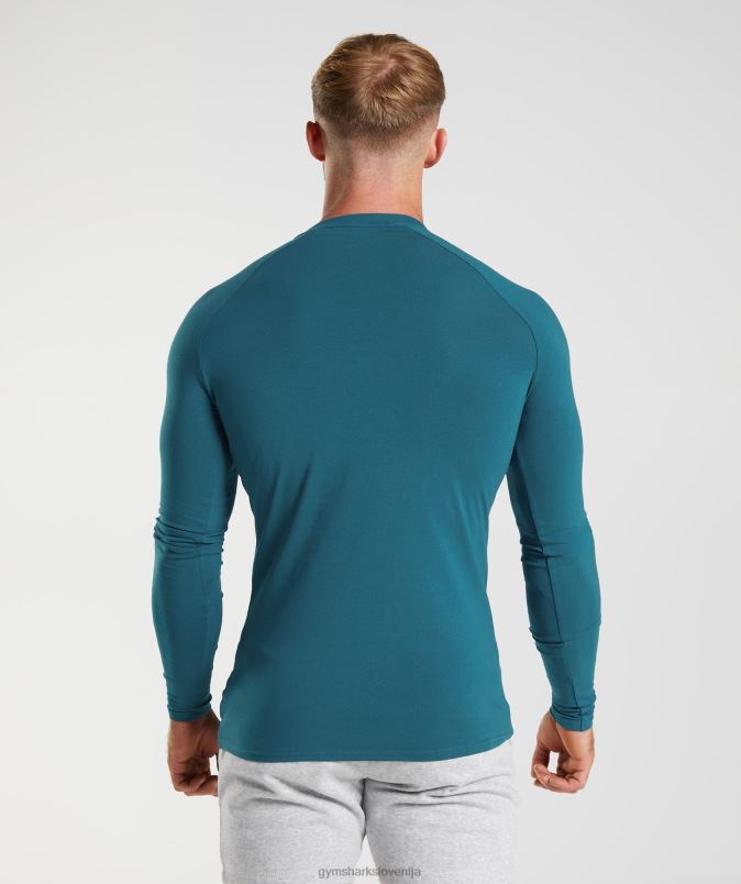 apollo majica z dolgimi rokavi moškiGymshark atlantska modra J00L2747