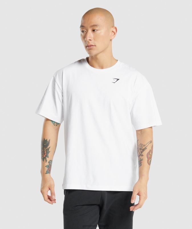 bistvena prevelika majica moškiGymshark bela J00L2572