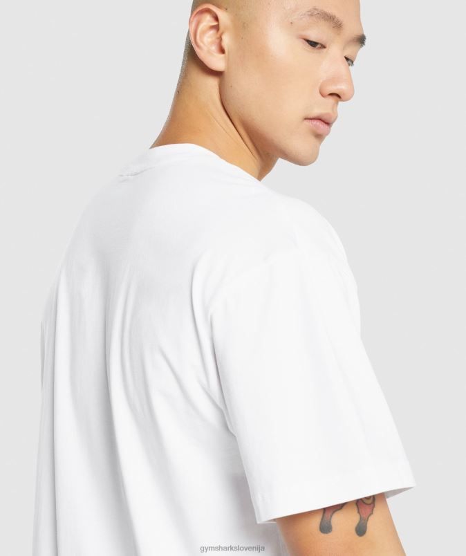 bistvena prevelika majica moškiGymshark bela J00L2572