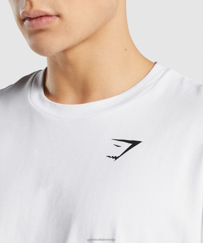 bistvena prevelika majica moškiGymshark bela J00L2572