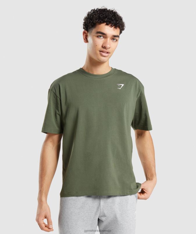 bistvena prevelika majica moškiGymshark jedro olive J00L2623