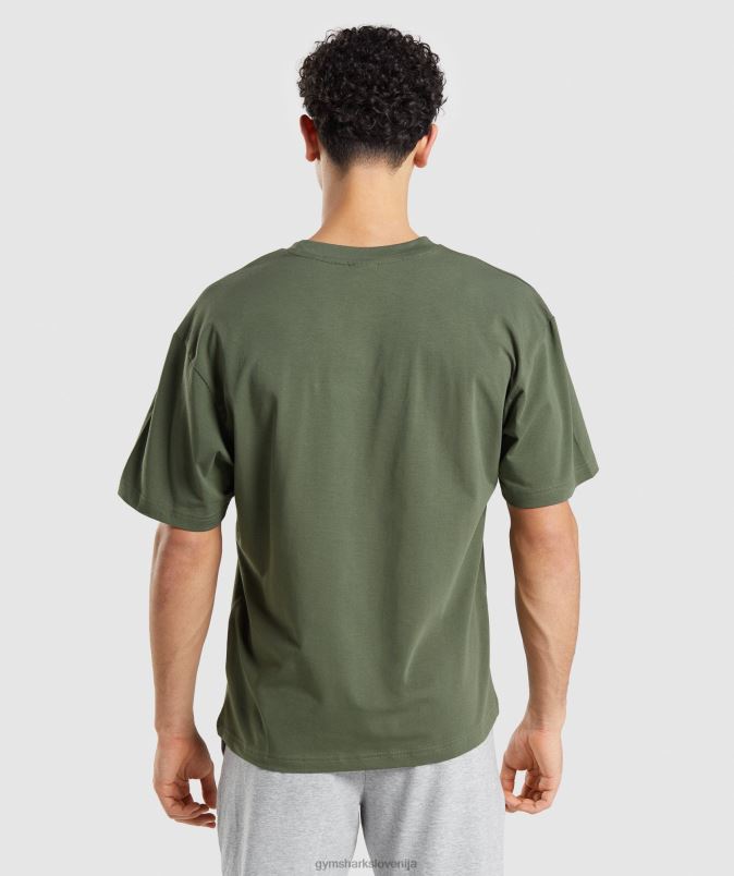 bistvena prevelika majica moškiGymshark jedro olive J00L2623