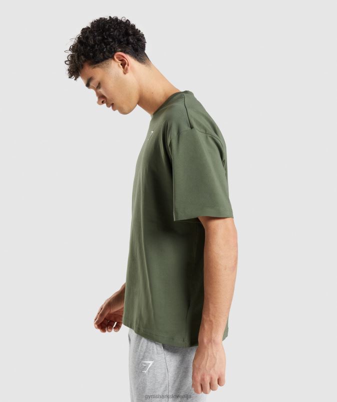bistvena prevelika majica moškiGymshark jedro olive J00L2623