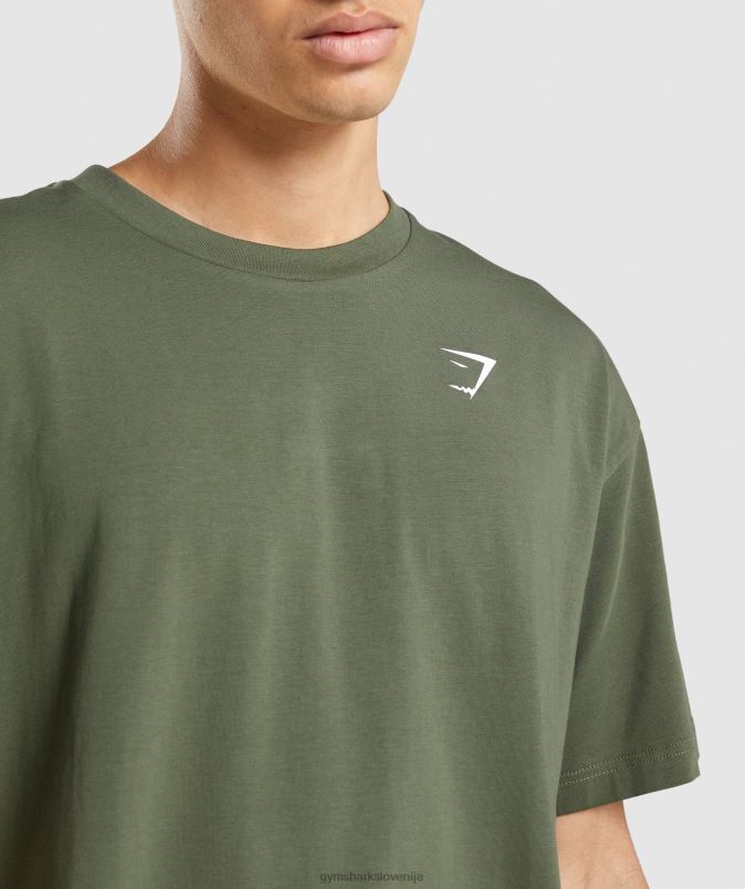 bistvena prevelika majica moškiGymshark jedro olive J00L2623
