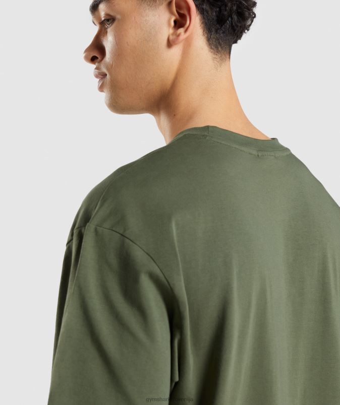 bistvena prevelika majica moškiGymshark jedro olive J00L2623