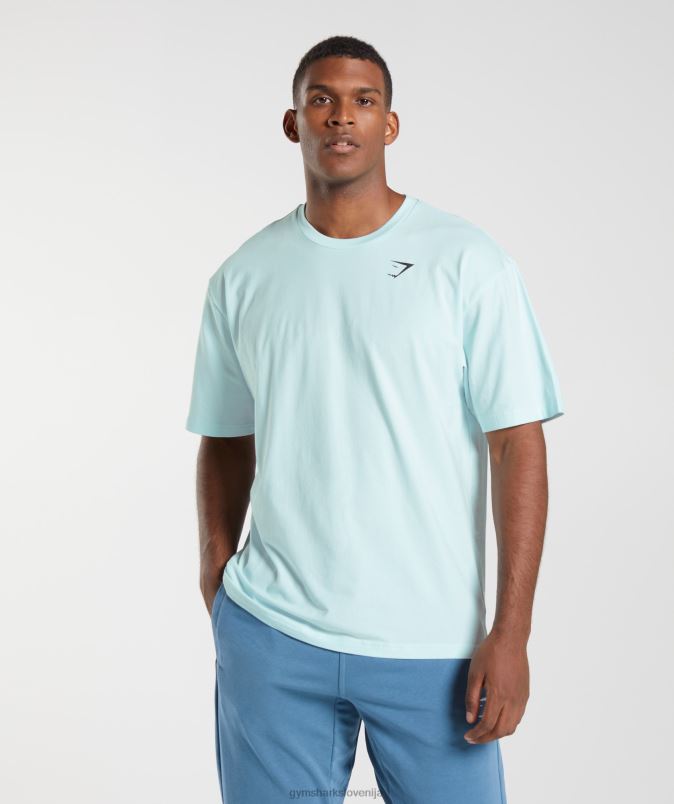 bistvena prevelika majica moškiGymshark ledeno modra J00L2591