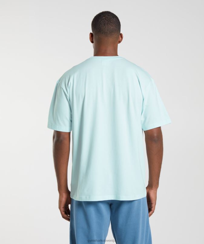 bistvena prevelika majica moškiGymshark ledeno modra J00L2591