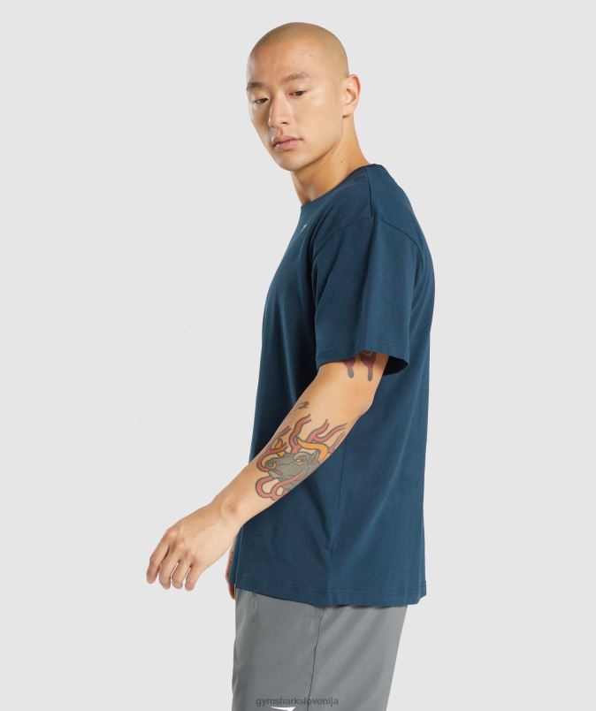bistvena prevelika majica moškiGymshark mornarica J00L2573