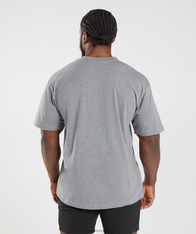 bistvena prevelika majica moškiGymshark ogljeni lapor J00L2603