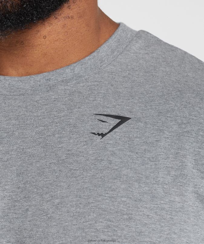 bistvena prevelika majica moškiGymshark ogljeni lapor J00L2603