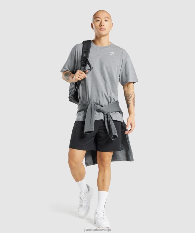 bistvena prevelika majica moškiGymshark ogljeno sivi lapor J00L2620