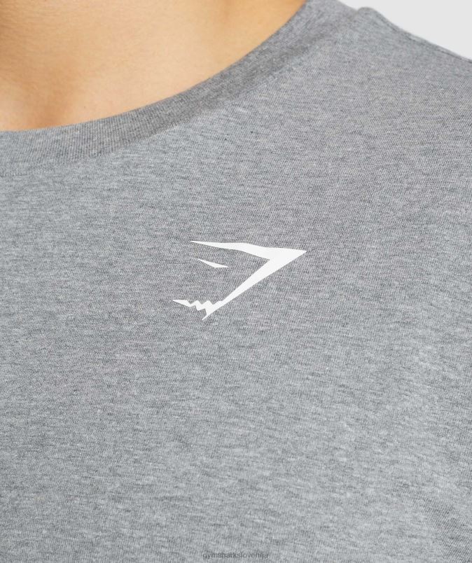 bistvena prevelika majica moškiGymshark ogljeno sivi lapor J00L2620