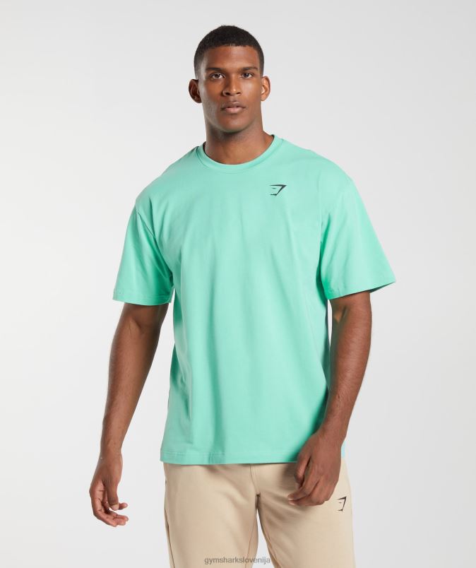 bistvena prevelika majica moškiGymshark oksidirano zelena J00L2595