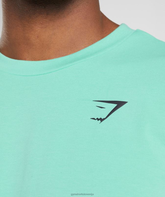 bistvena prevelika majica moškiGymshark oksidirano zelena J00L2595