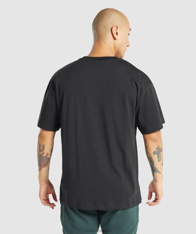 bistvena prevelika majica moškiGymshark Črna J00L2571